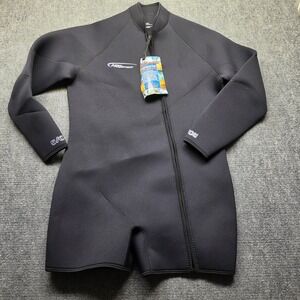 Neo Sport Mens 3XL Wetsuit Black Front Zip Shorty 5/0mm S655MF-01 NWT